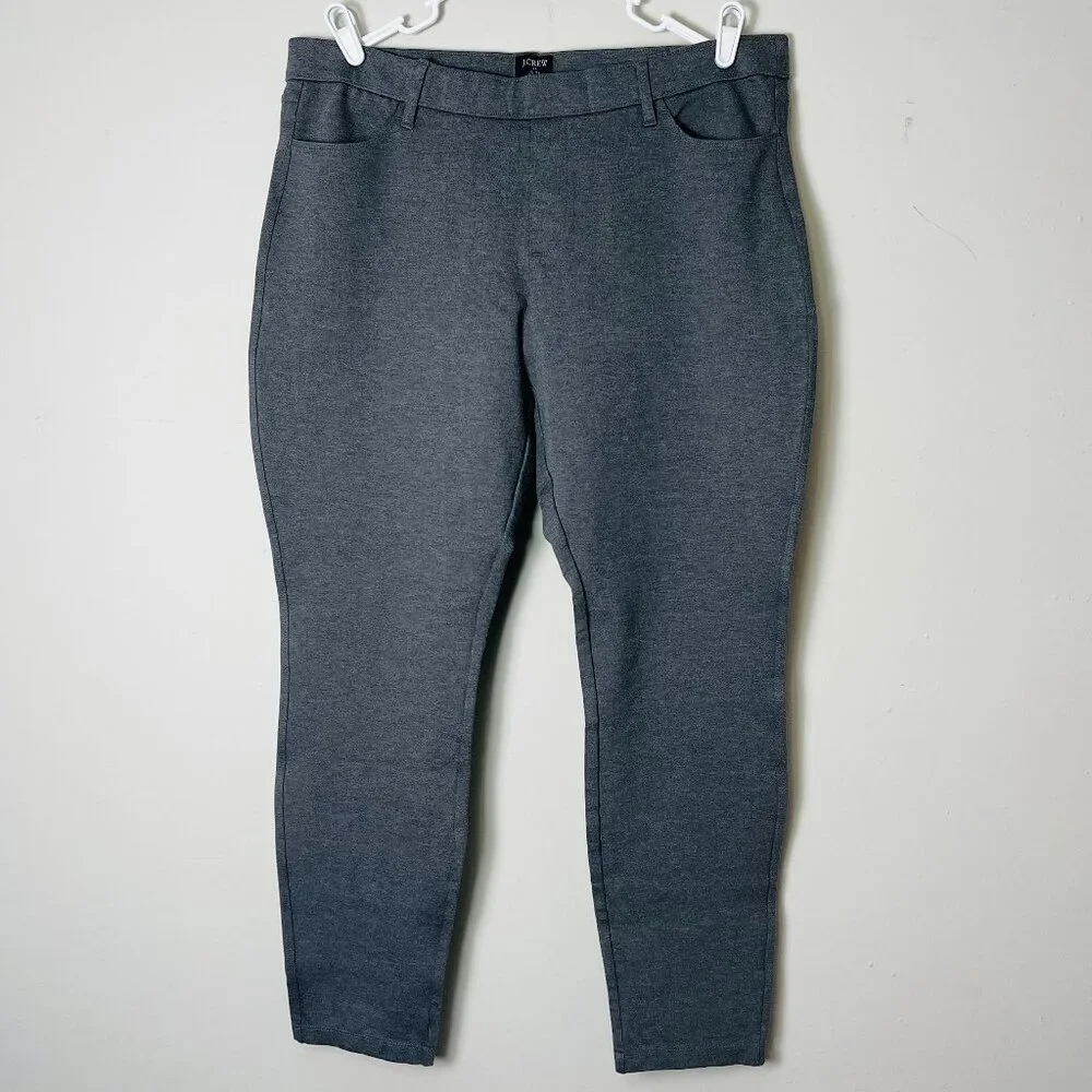 J Crew Gigi Pant Gray 16 Minimalist Curvy Formal Office Comfy Sleek‎ Modern